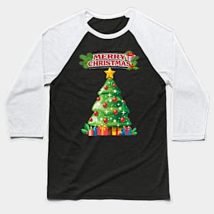 Merry Christmas Tree Baseball T-Shirt